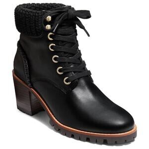 Jack Rogers Harper Leather Lace Up Hiker Knit Boots Size 11